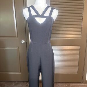 Express Black Strappy Wide-Leg Jumpsuit